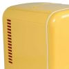 Portable Retro 6-can Mini Cooler, Built-in Bluetooth(R) Speaker, Yellow