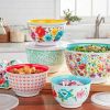 Melamine Mixing Bowl Set, 10-Piece Set, Petal Party